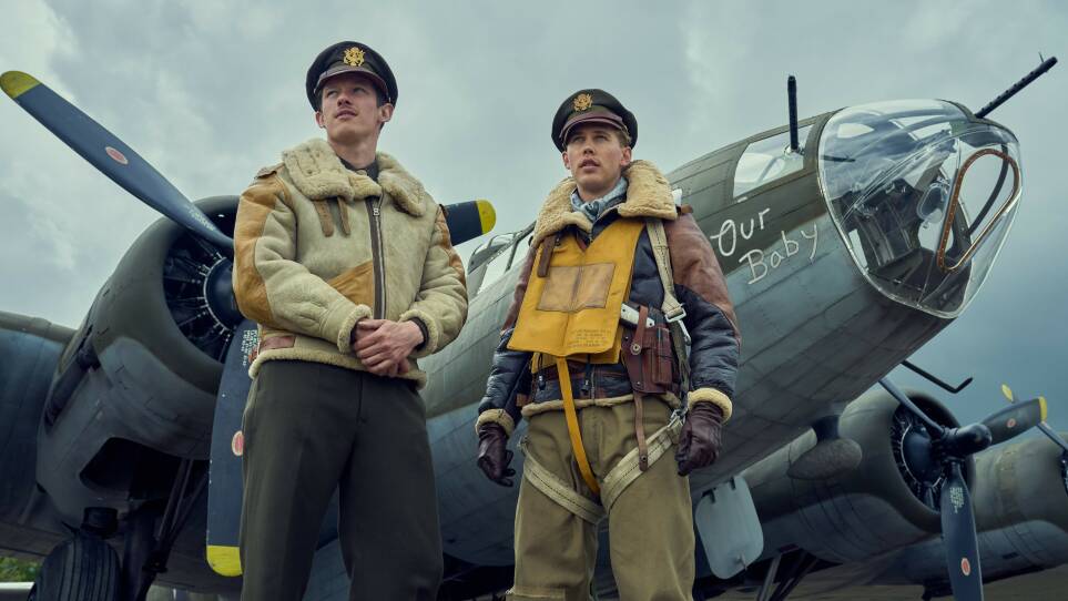 Callum Turner and Austin Butler in Masters of the Air.
