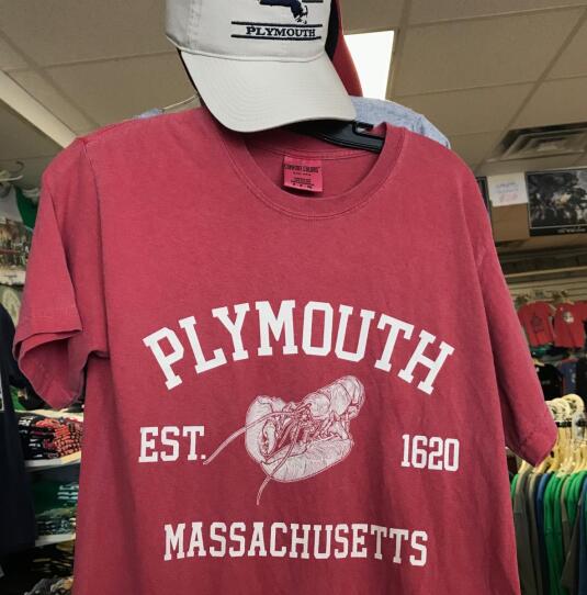A Plymouth tee-shirt and hat.