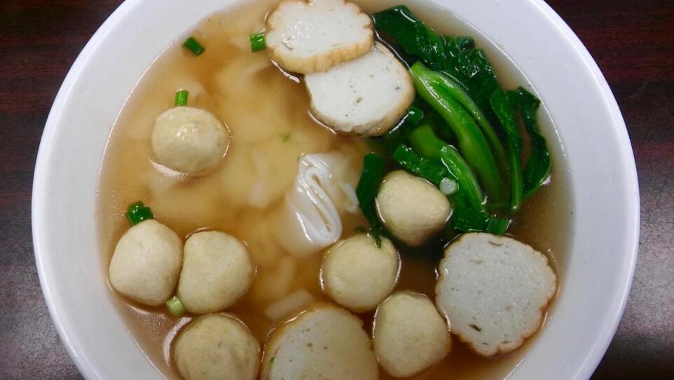 Fish ball soup at Saigon Corner.