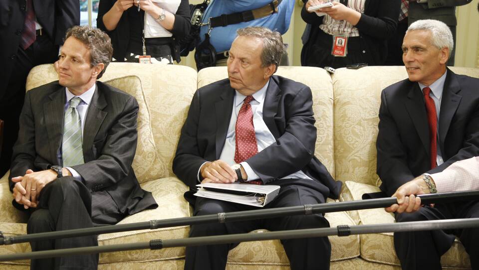 Tim Geithner, Larry Summers, Jared Bernstein