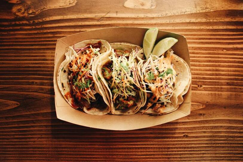 Korean fusion tacos at Coreanos.