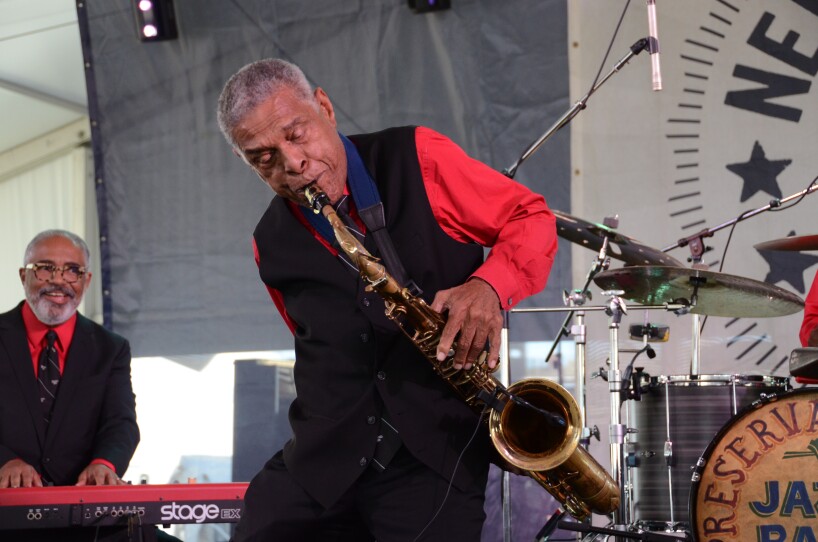 Charlie Gabriel from Preservation Hall Jazz Band at Newport Folk 2016