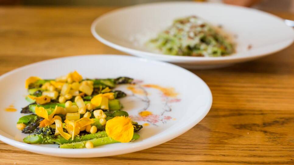 Charred asparagus at Deadhorse Hill - Worcester, MA