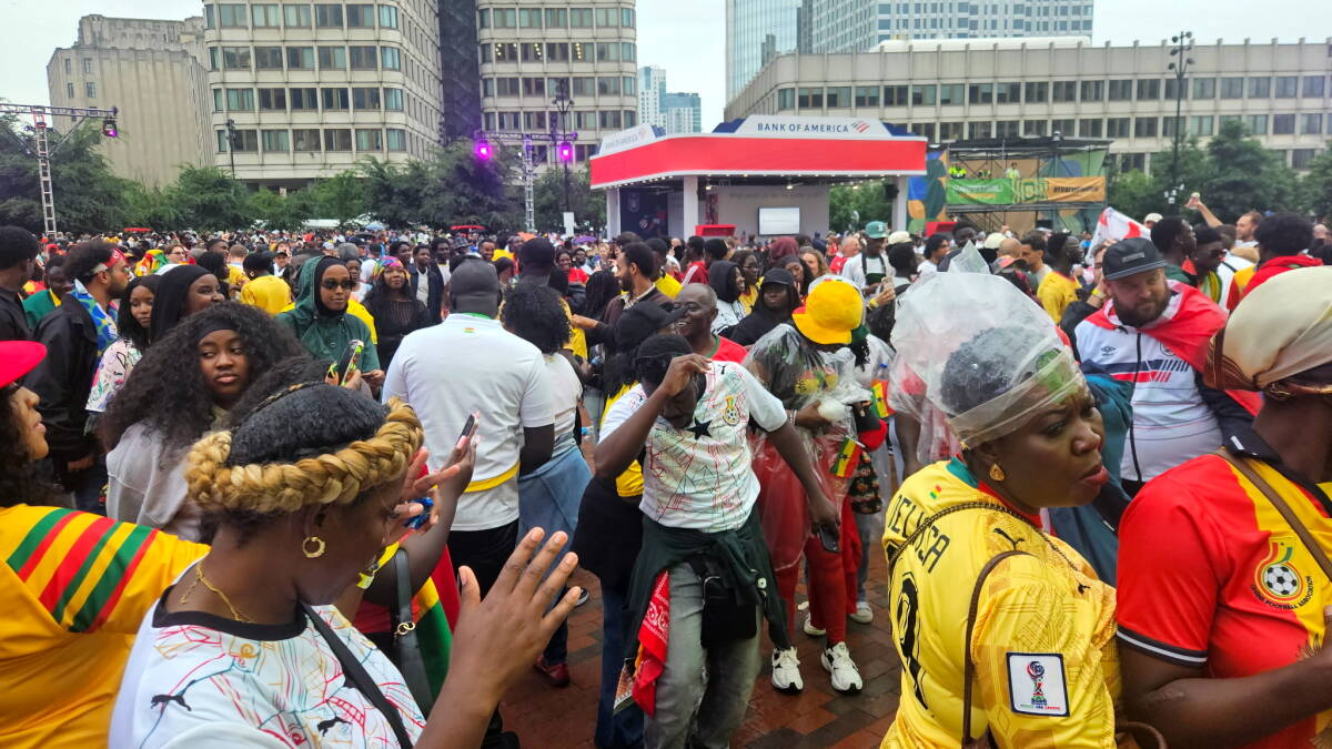 Ghanaians across Massachusetts celebrate Ghana's draw against England in the World Cup