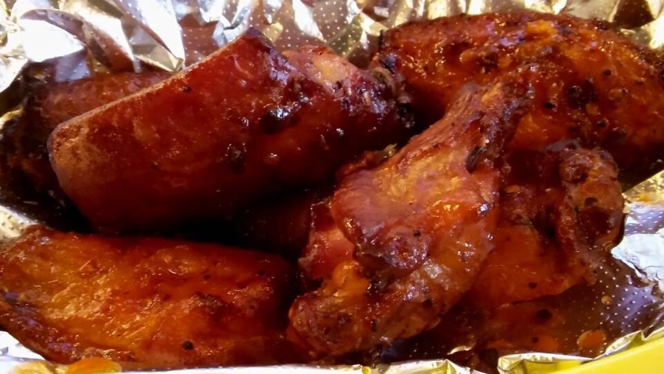 Wings at Blackstrap BBQ.