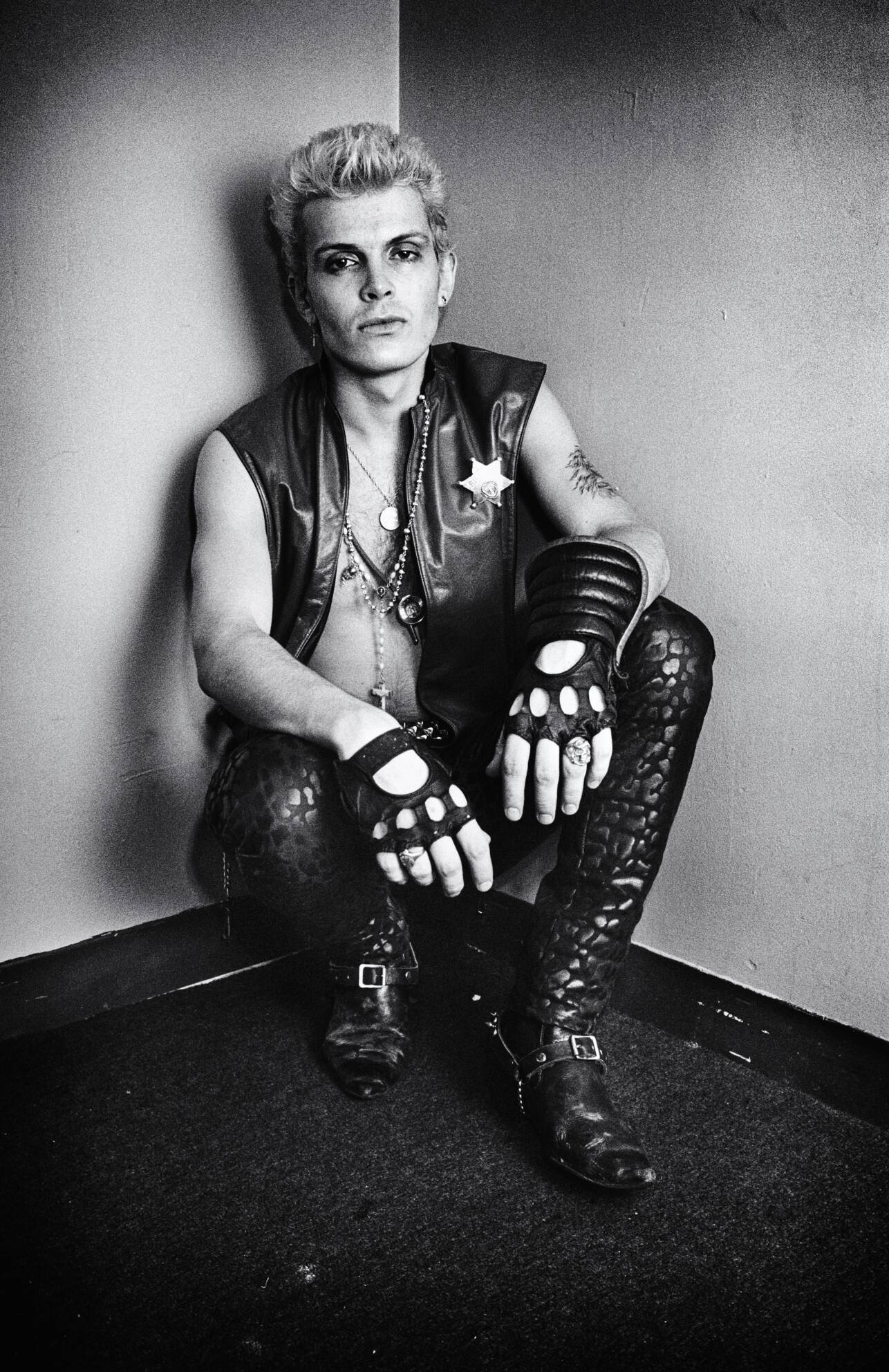 Musician Billy Idol poses for a portrait back stage