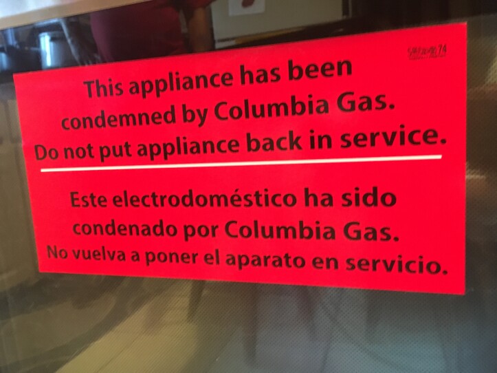 Condemned oven