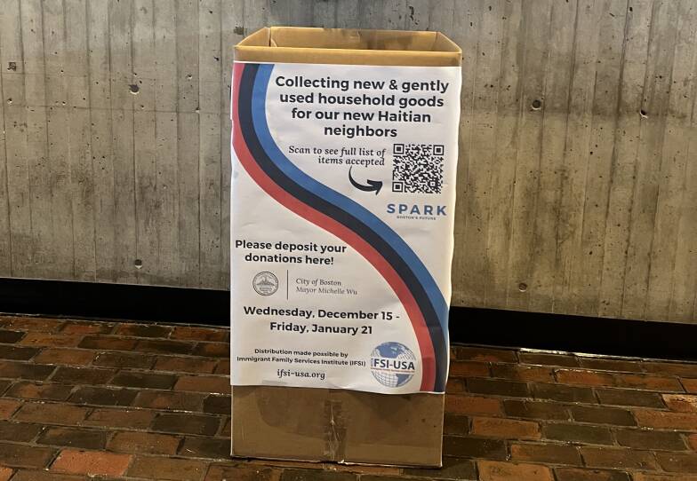 Spark Boston donation bin