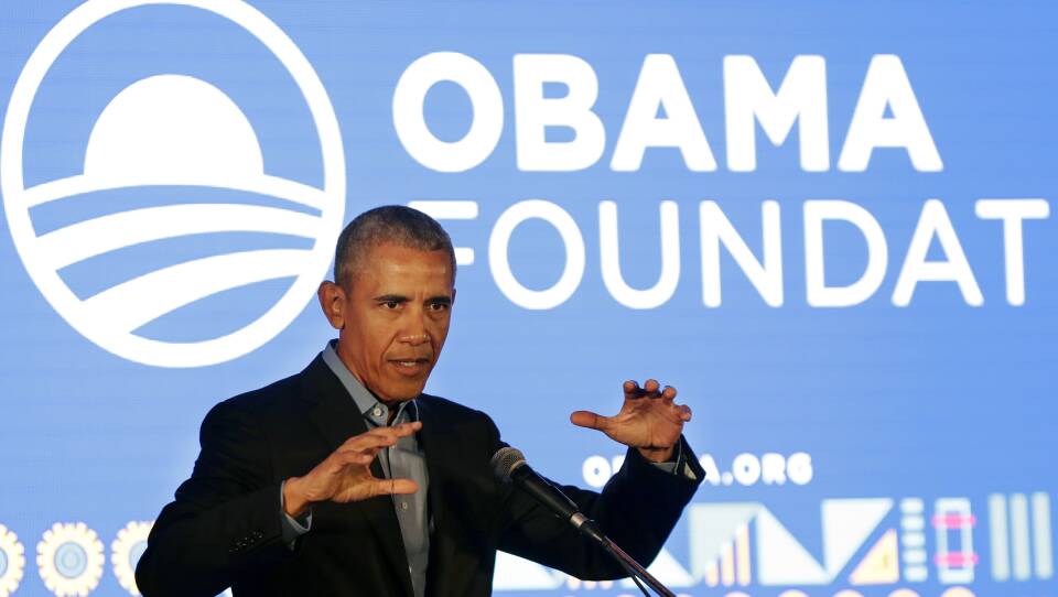 Former President Barack Obama speaks during his town hall for the Obama Foundation at the African Leadership Academy in Johannesburg, South Africa last month.
