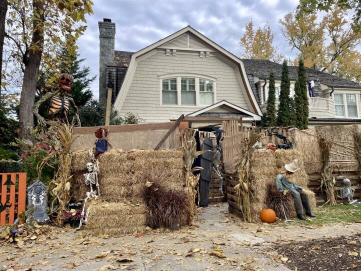 The Denchfield family expects 400 to 500 children to walk through the haunted maze that has made the family's house a top Halloween destination in Bethesda, Maryland.