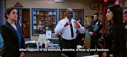 A man says "what happens in my bedroom, detective, is none of your business." He is annoyed.