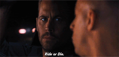 A man says "ride or die."