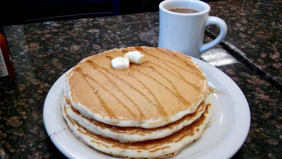 A short stack at Theo's Cozy Corner Restaurant in the North End, Boston, MA.