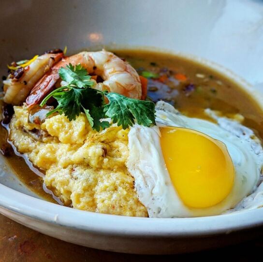 Shrimp and Yellow Grits and the Hangover Pub in Worcester, MA