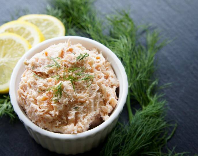 Smoked salmon pate by the Boston Smoked Fish Company.