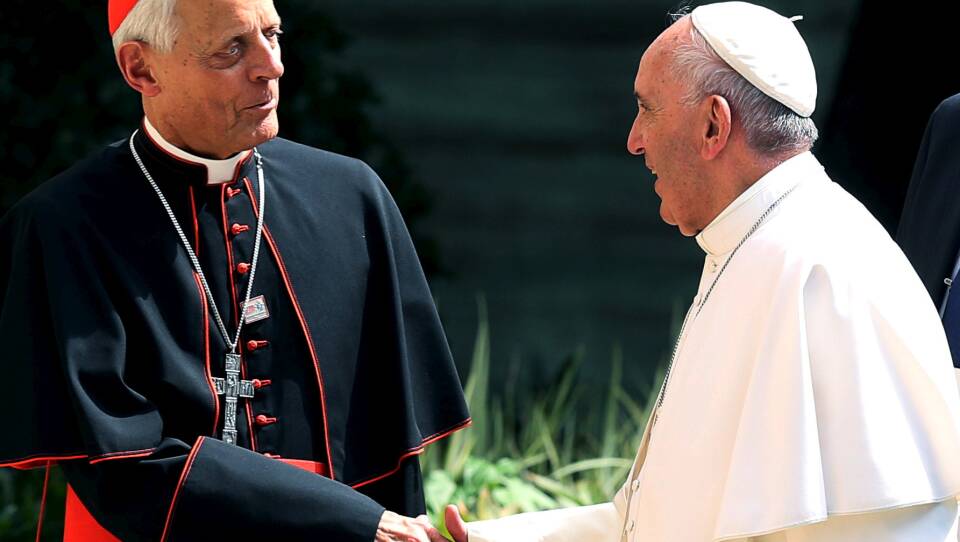 Pope Francis has accepted the resignation of the Archbishop of Washington, Cardinal Donald Wuerl. The two are seen here during the pope's visit to Washington, D.C., in 2015.