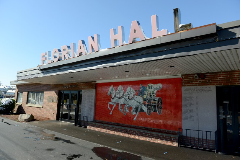 Florian Hall, the headquarters of the Boston firefighter's union (side view)