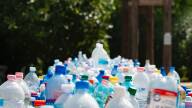 A long row of empty bottles