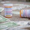 Demonstrators scattered fake money and prescription bottles of OxyContin outside of The United States Bankruptcy Court in response to the overdose crisis.