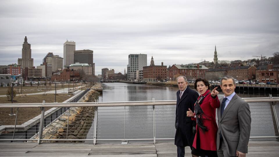 Michael Bloomberg, Gina Raimondo, Andrew Moffit
