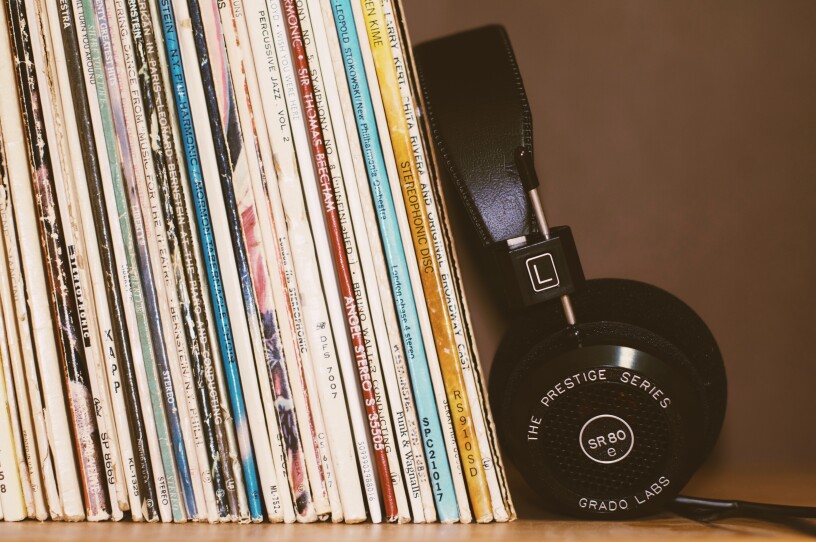 Records and Headphones