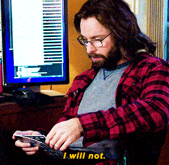 A man says "I will not."