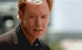 A character from CSI: Miami puts his sunglasses on