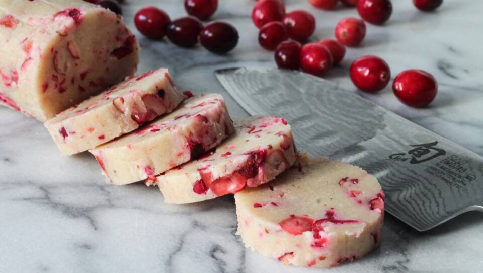 Cranberry Cardamom Shortbread Cookies from Cooking with Books