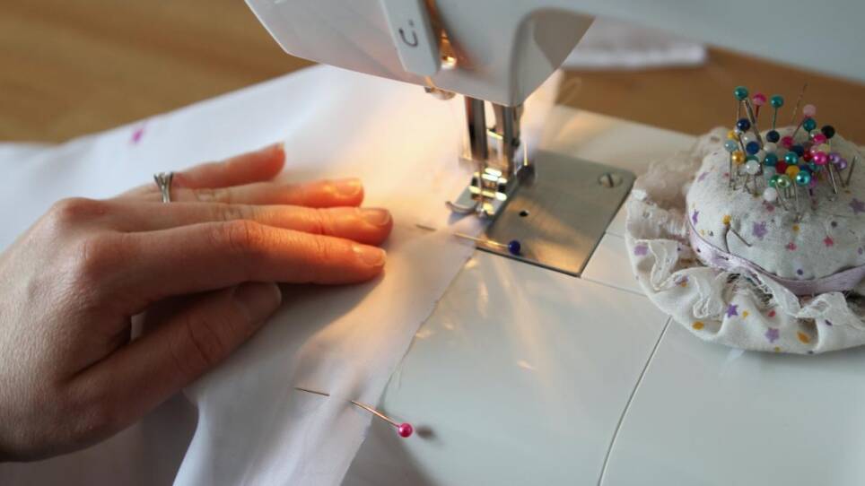 Step-by-step photos for homemade produce bag tutorial.