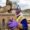 Shaandiin Parrish, who was then Miss Navajo Nation, grabs a box filled with food and other supplies to distribute to Navajo families on May 27, 2020, in Counselor on the Navajo Nation Reservation, New Mexico.