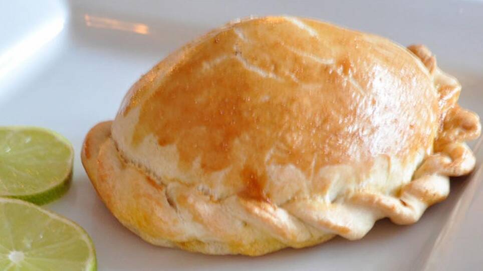 Machu Chicken's beef-filled empanada.