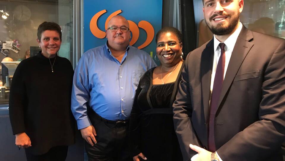 Callie speaks with Alzheimer's Association advocates