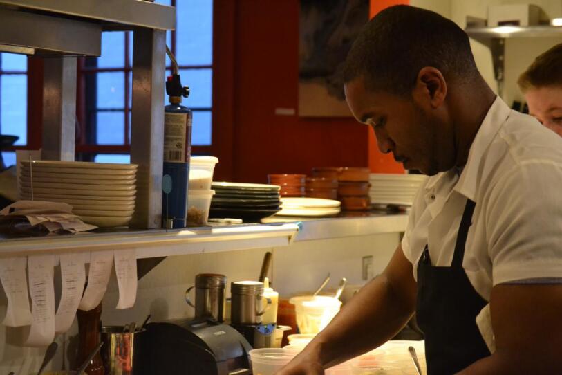 The kitchen at Tres Gatos.