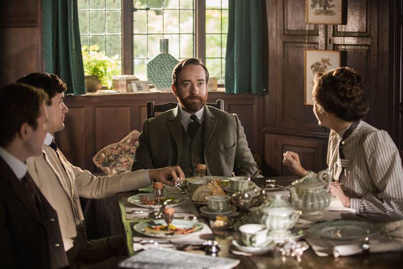 Matthew MacFadyen as Henry Wilcox in a scene from Howards End.